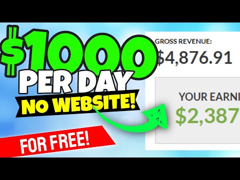 Make $1000/Day For FREE Jvzoo Tutorial (NO WEBSITE Needed)