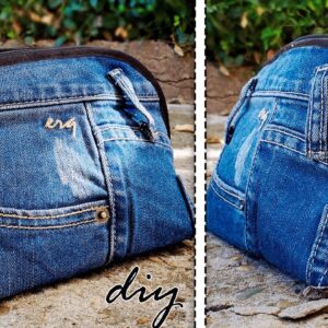 AWESOME DIY JEANS PURSE BAG CRAFT FROM OLD JEANS RECYCLE