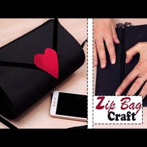 ROMANTIC DIY PURSE BAG TUTORIAL GIRL GRAFT 👍 Women Messenger Crossbody Zip Bag