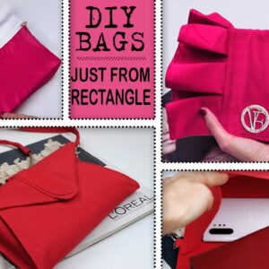 ABSOLUTLY LOVELY DIY PURSE BAG DESIGNS FROM RECTANGLE TEXTILE Handmade Eve Bag