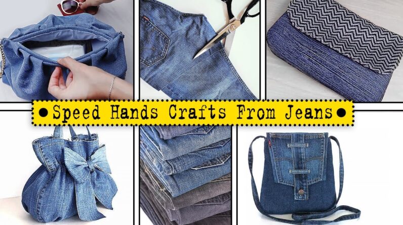 DIY JEANS RECYCLE SEW BAG WITHOUT PATTERN CUT AND SEW