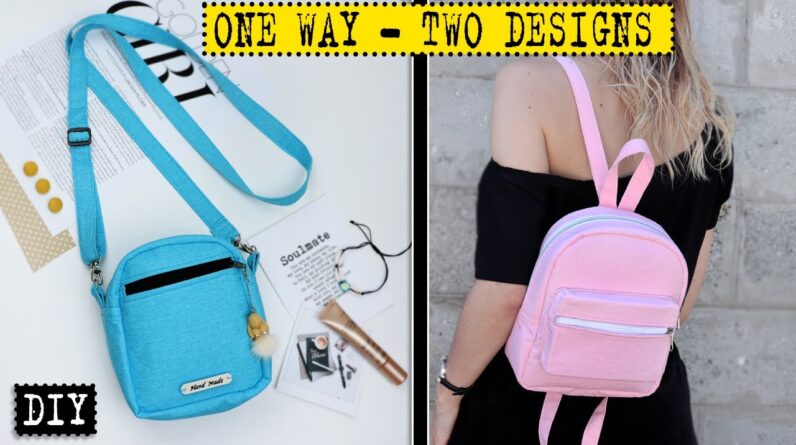 TOTALLY EASY DIY CROSSBODY BAG AND BACKPACK TUTORIALS FROM SCRATCH