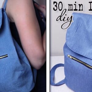DIY SPACY BACKPACK TUTORIAL | 30 min Idea OLD CLOTHES RECYCLE