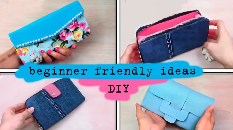 DIY Purse Wallet Making from fabric at home