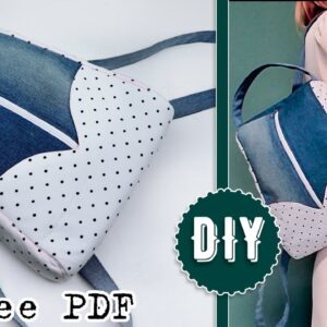 ABSOLUTLY SWEET DIY BACKPACK How To Make Backpack from Jeans