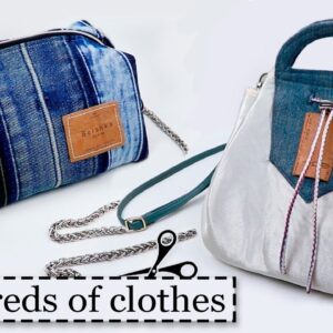 How to Sew Designer Bag From Clothing Scraps ♥ DIY Denim Jeans