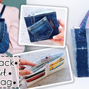 Beginner Friendly • DIY Bag • Wallet • Backpack • Sewing From Scratch Clothe Reuse Ideas